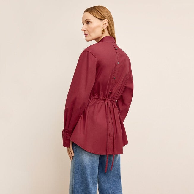 Bentley Al Fresco Shirt - Cotton Poplin, Cinnabar / Red, alternate image number 1