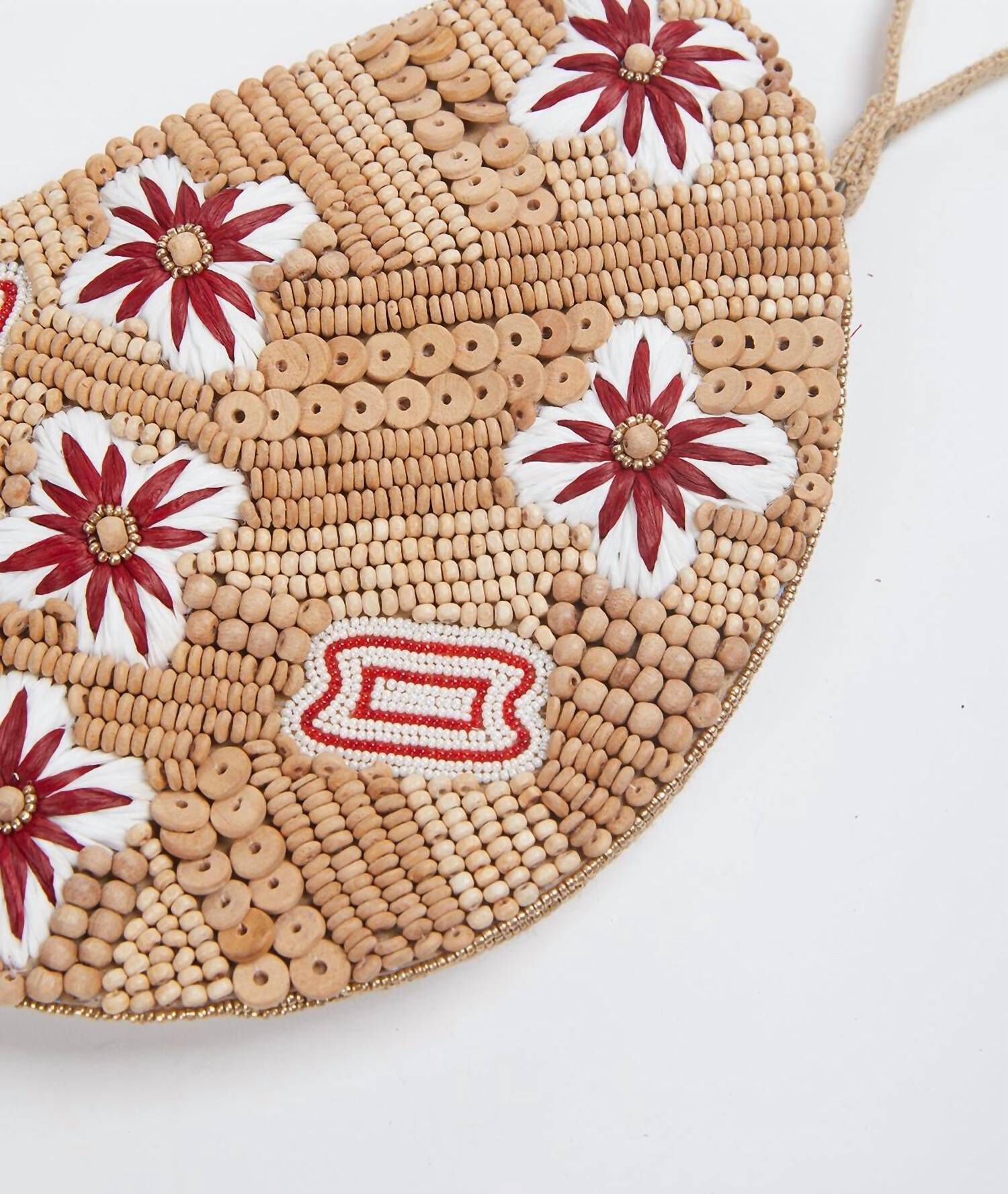 Flora Raffia Beaded Wristlet in Wood, , alternate image number 2
