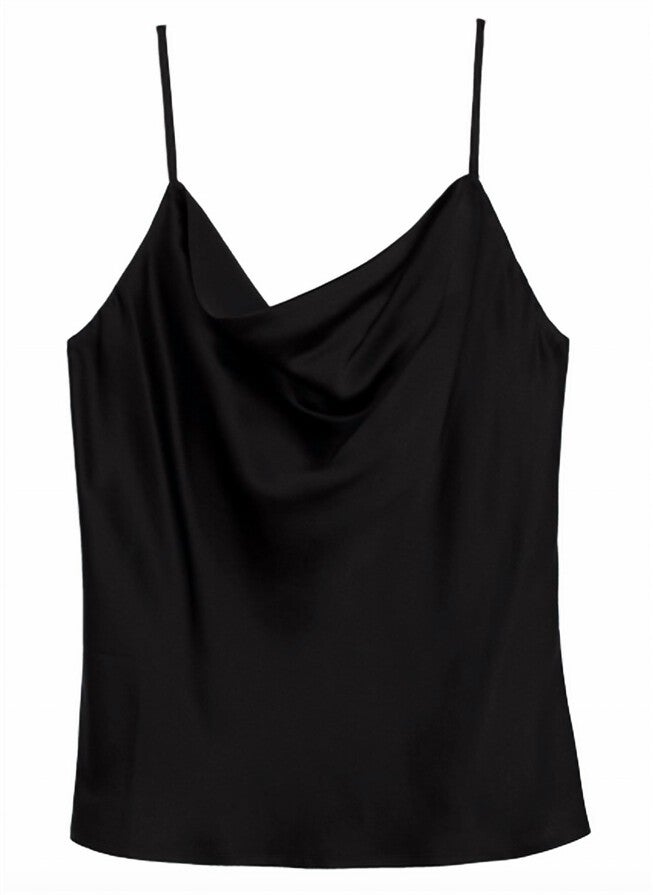 KAY COWL TANK IN BLACK, Black / Black, hi-res image number 0