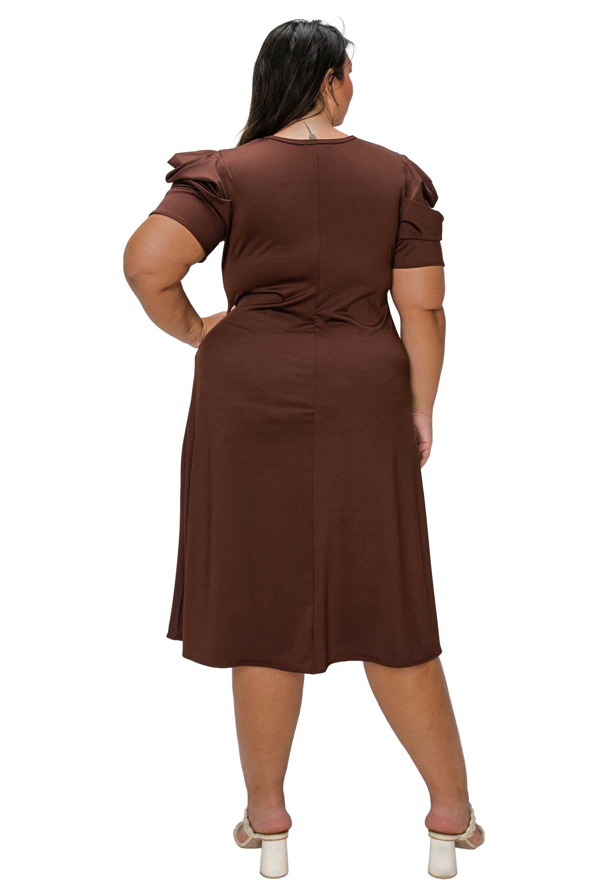 Aleyna Flare Dress, Mocha / Brown, alternate image number 2