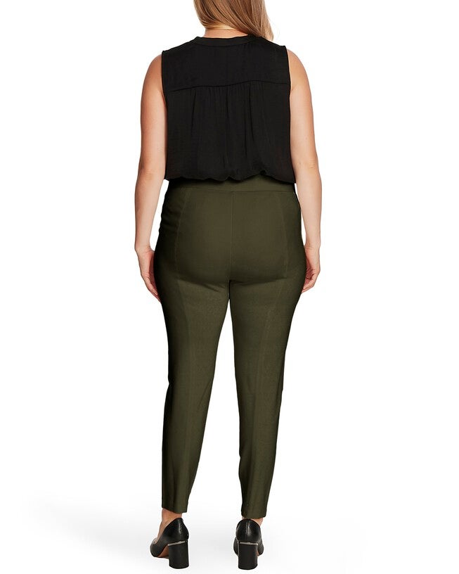 Luna Ponte Legging, PINE FOREST / Olive Green, alternate image number 2