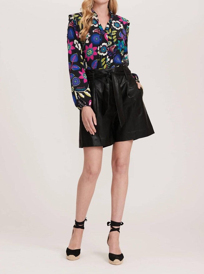 MAGGIE SILK FLORAL BLOUSE IN MULTI, Multi / Purple, alternate image number null