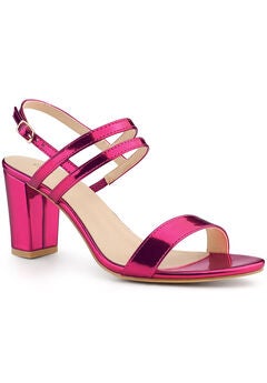 Slingback Block Heel Ankle Strap Sandal