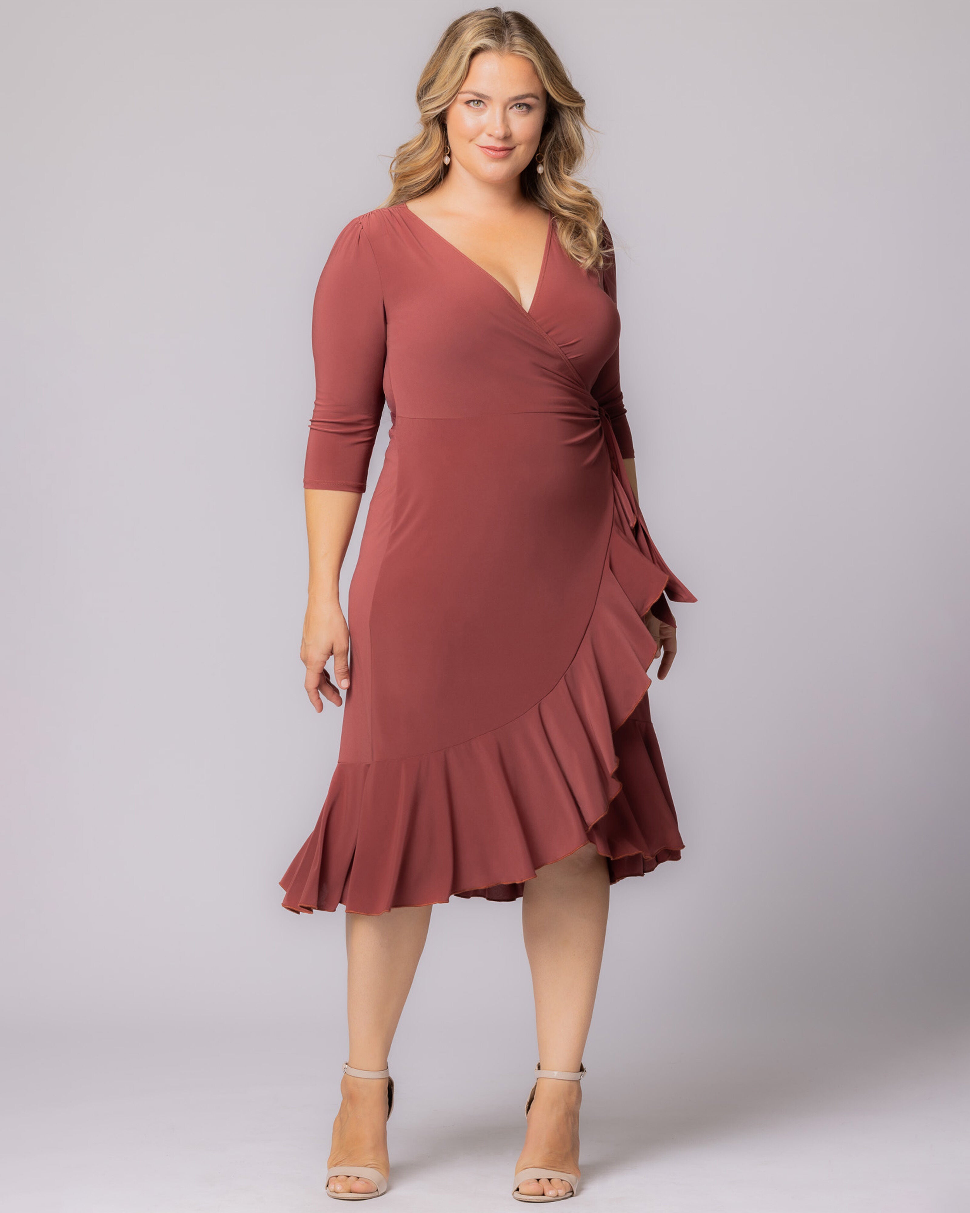Whimsy Wrap Dress, MARSALA / Sienna, alternate image number 4