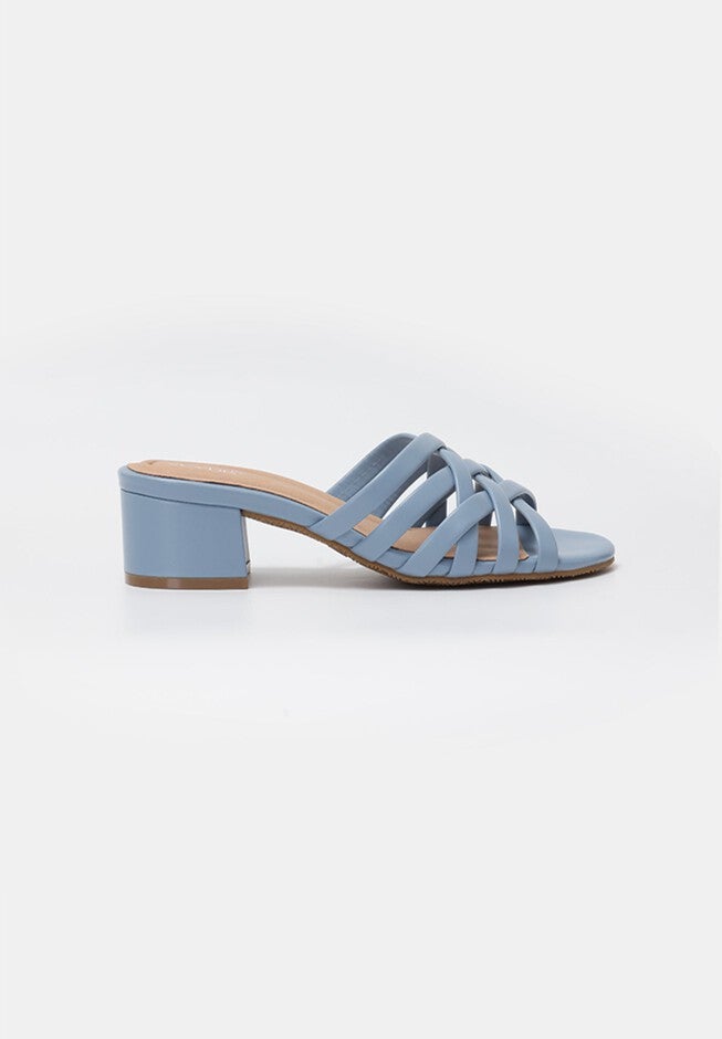 Gigi Block Heel Woven Sandals, Denim Blue / Dark Wash, hi-res image number null
