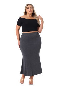 Mermaid High Waist Knit Bodycon Long Skirt