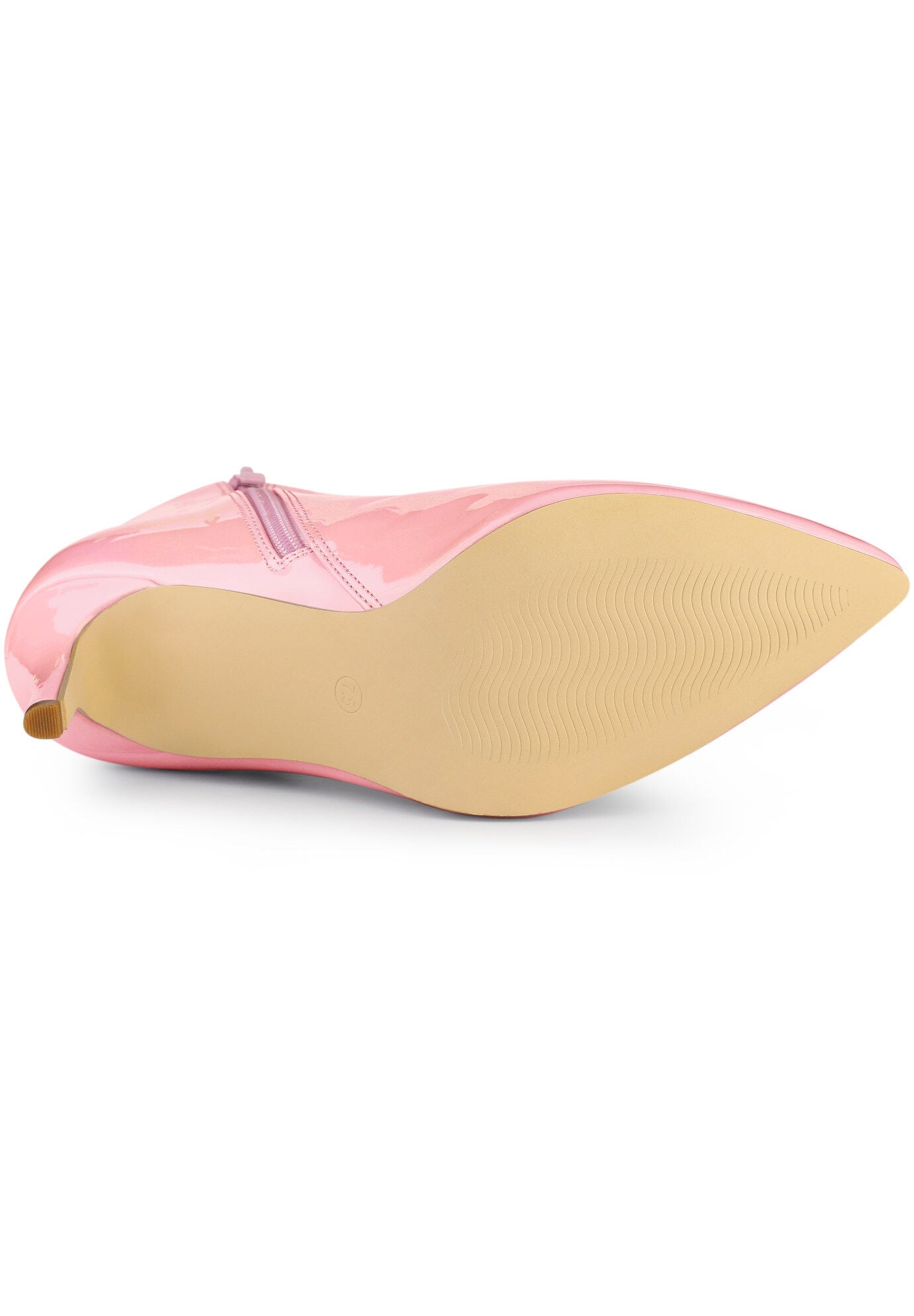 POINTED TOE STILETTO HIGH HEEL DRESS BOOTS, Baby Pink / Pink, alternate image number 4