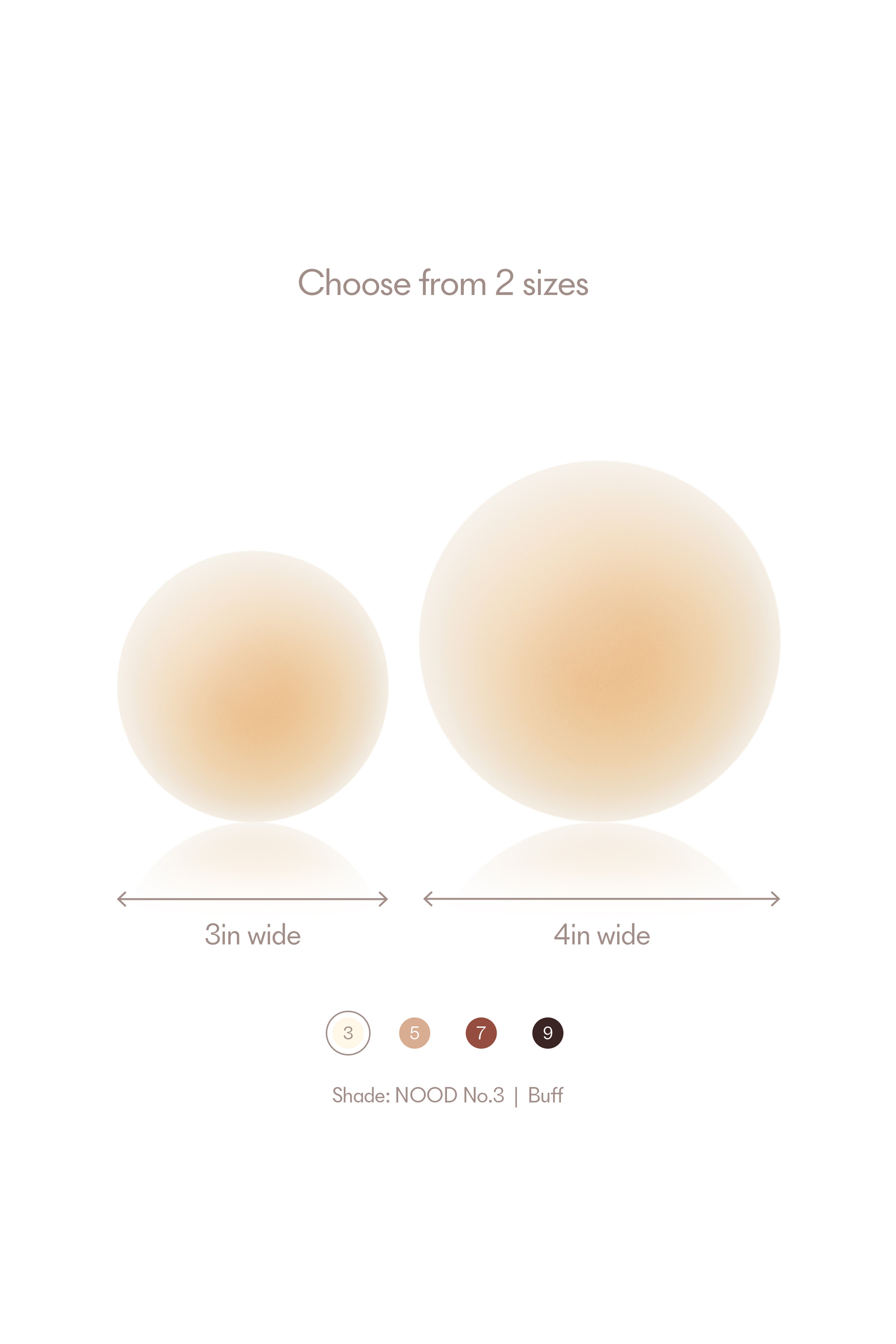 No-Show Adhesive & Reusable Nipple Covers, No 3 Buff / Beige, alternate image number 4
