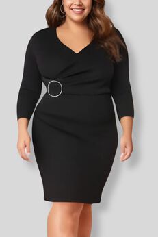 Giselle Versatile Bodycon Dress Long Sleeves Black