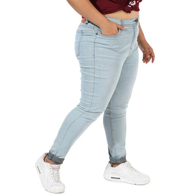 Light Blue Skinny Jeans, Light Blue / Light Blue, alternate image number 4