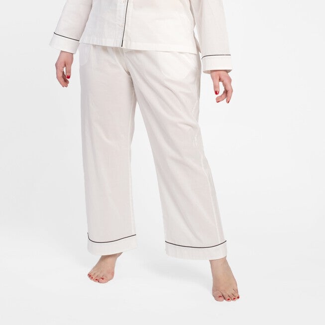 Teddy Pajama Pant White Navy, White Navy / White, hi-res image number 0