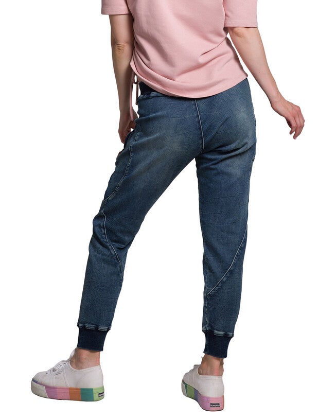 Candice Women's Plus Size Knit Skinny Utility Pocket Jogger Pant, 2319 Impwrial / Dark Wash, alternate image number 3