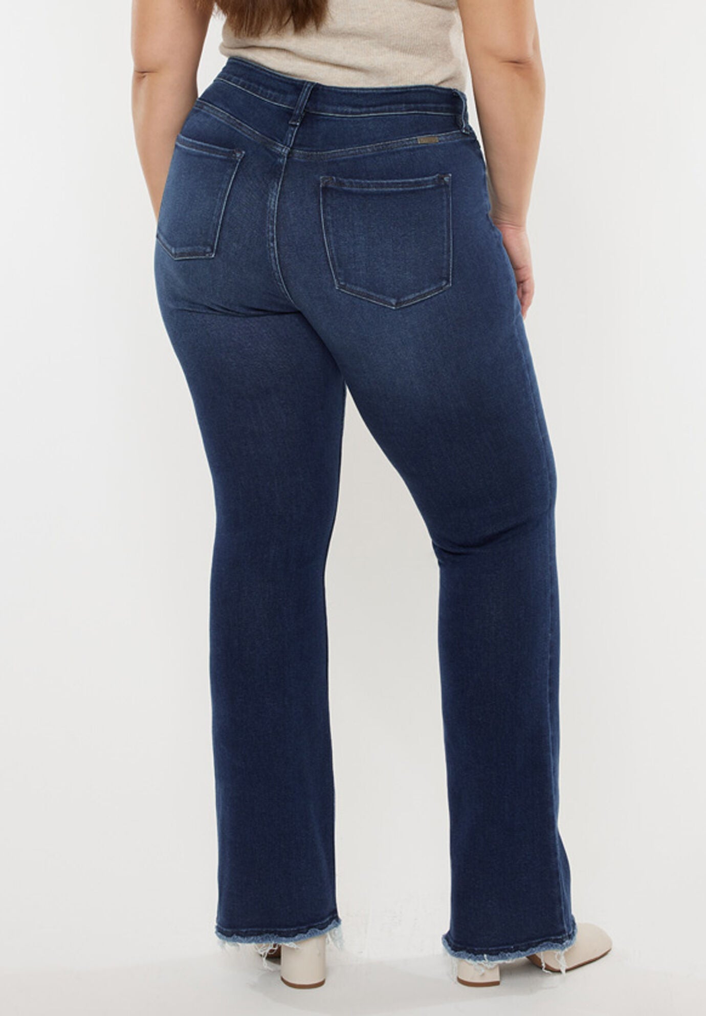 Yvette High Rise Flare (Plus Size), Dark Wash / Dark Wash, alternate image number 6