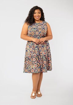 Kristen Sleeveless Ruffle Hem Dress