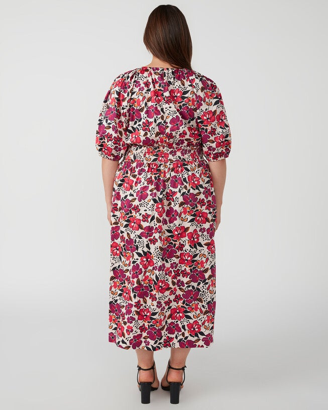 Buckingham Garden Pink Floral Midi Dress, , alternate image number 8