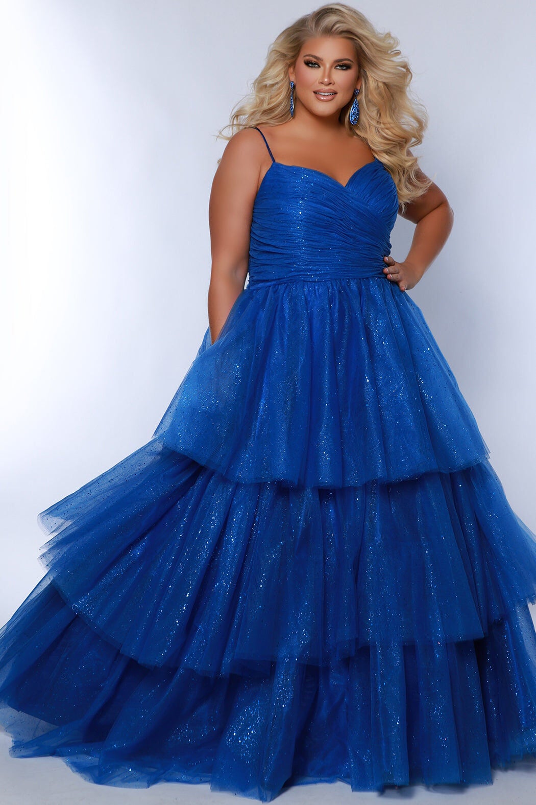 TOP TIER PROM BALL GOWN, Royal / Royal Blue, hi-res image number 0
