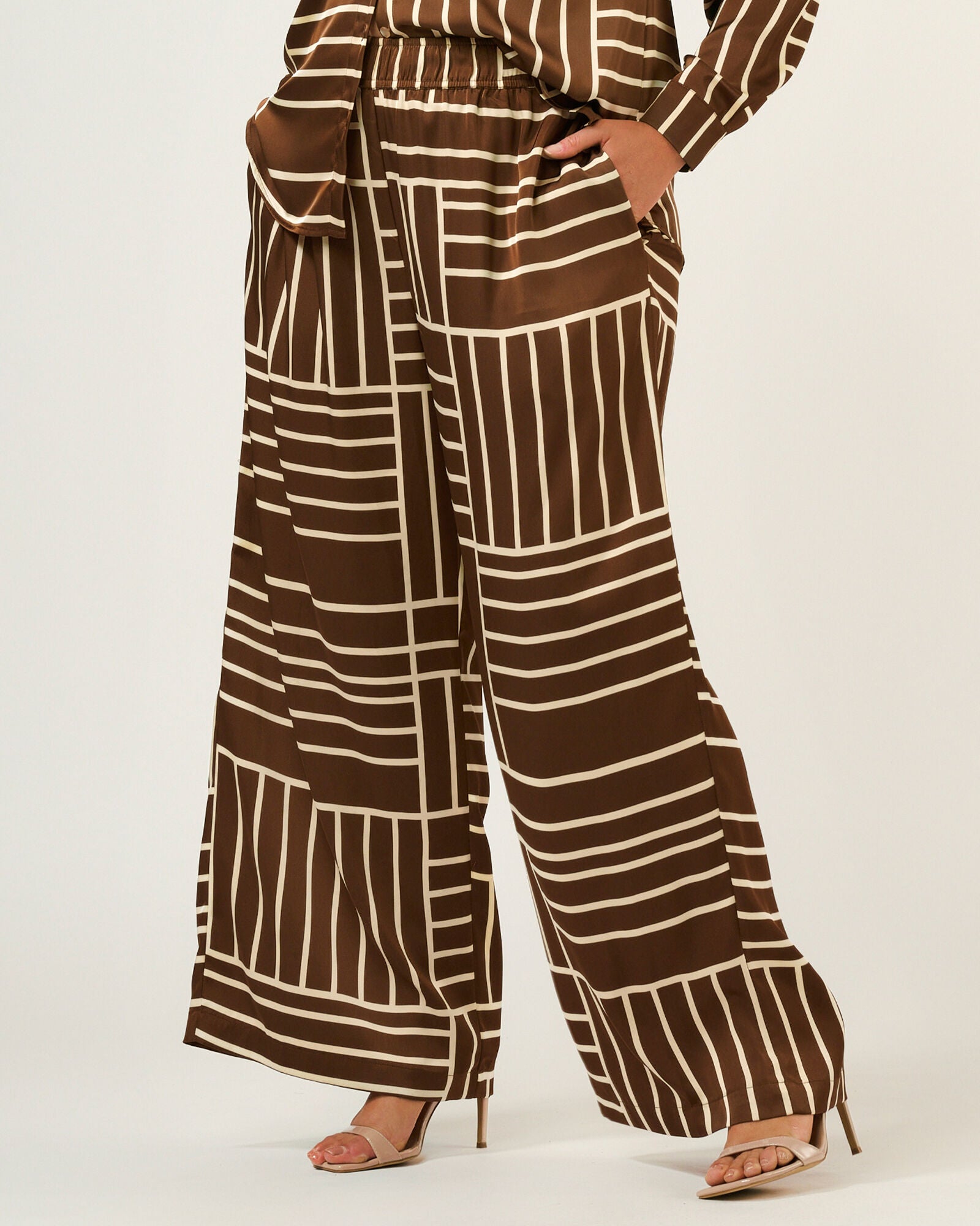 Josie Geometric Pant, CedarCream / Brown, alternate image number 2
