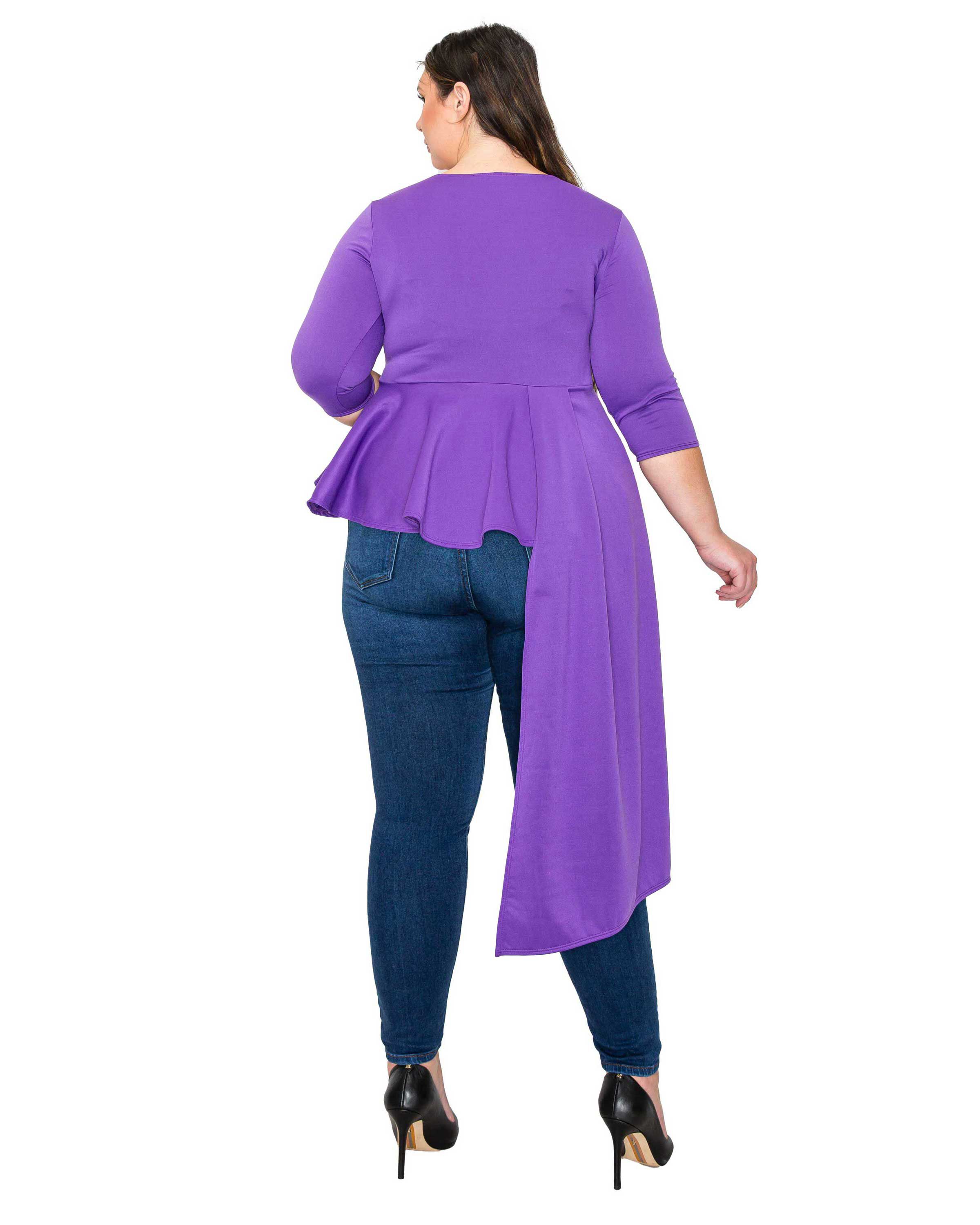 Sanctuary Asymmetrical Peplum Top, , alternate image number 5