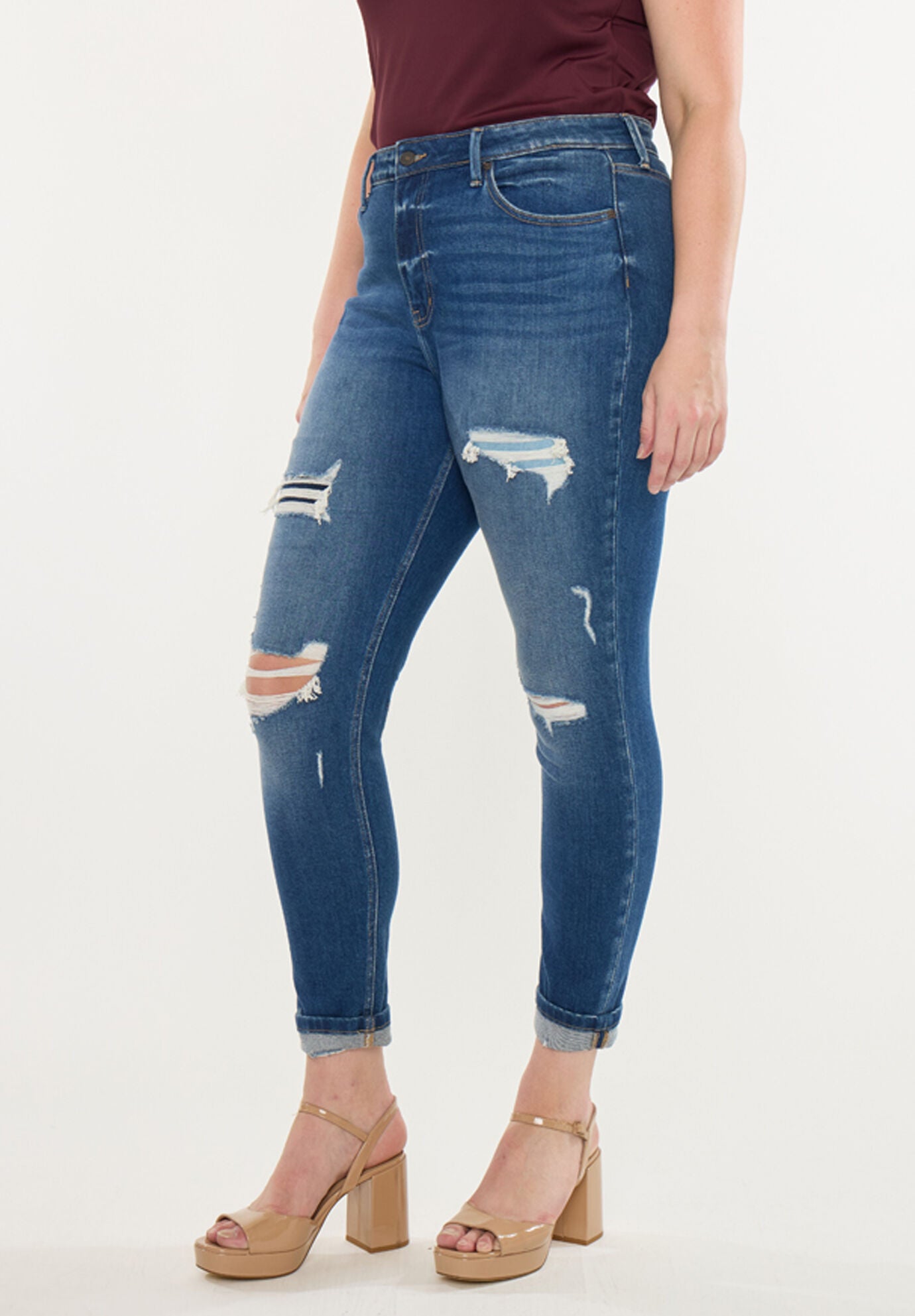 Carly High Rise Ankle Skinny (Plus Size), Medium Wash / Medium Wash, alternate image number 4