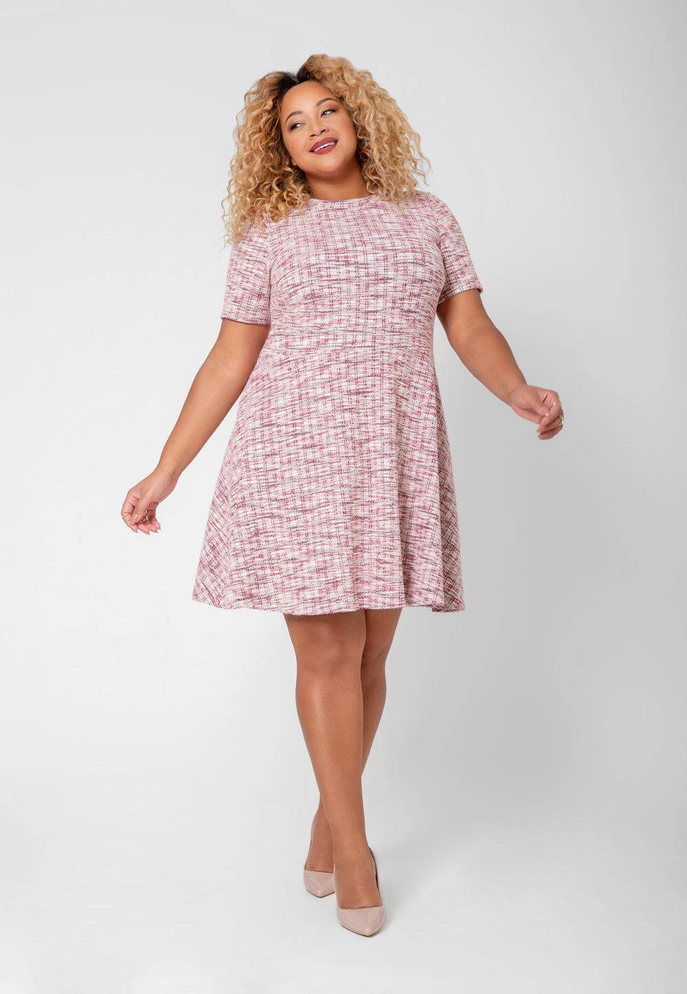 Mackenzie Dress, Pink Multi / White, alternate image number 2
