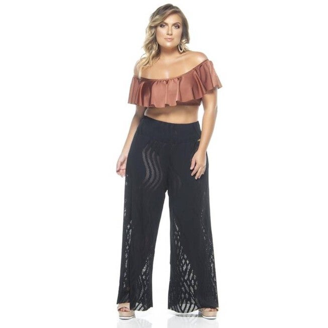 Laced Pants, Black Wave Lace / Black, hi-res image number null