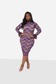 Faith Lace Midi Dress