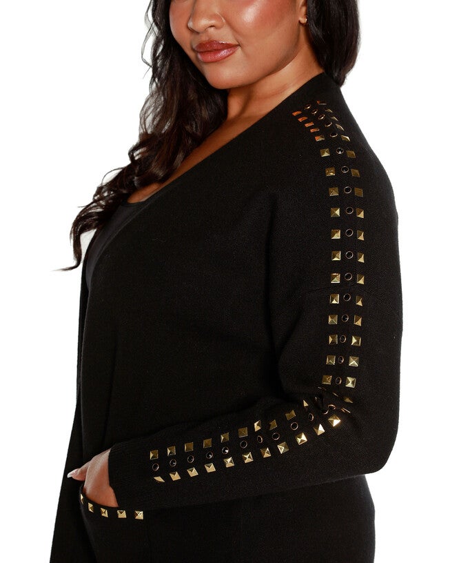 EMBELLISHED OPEN-FRONT CARDIGAN, , alternate image number 7