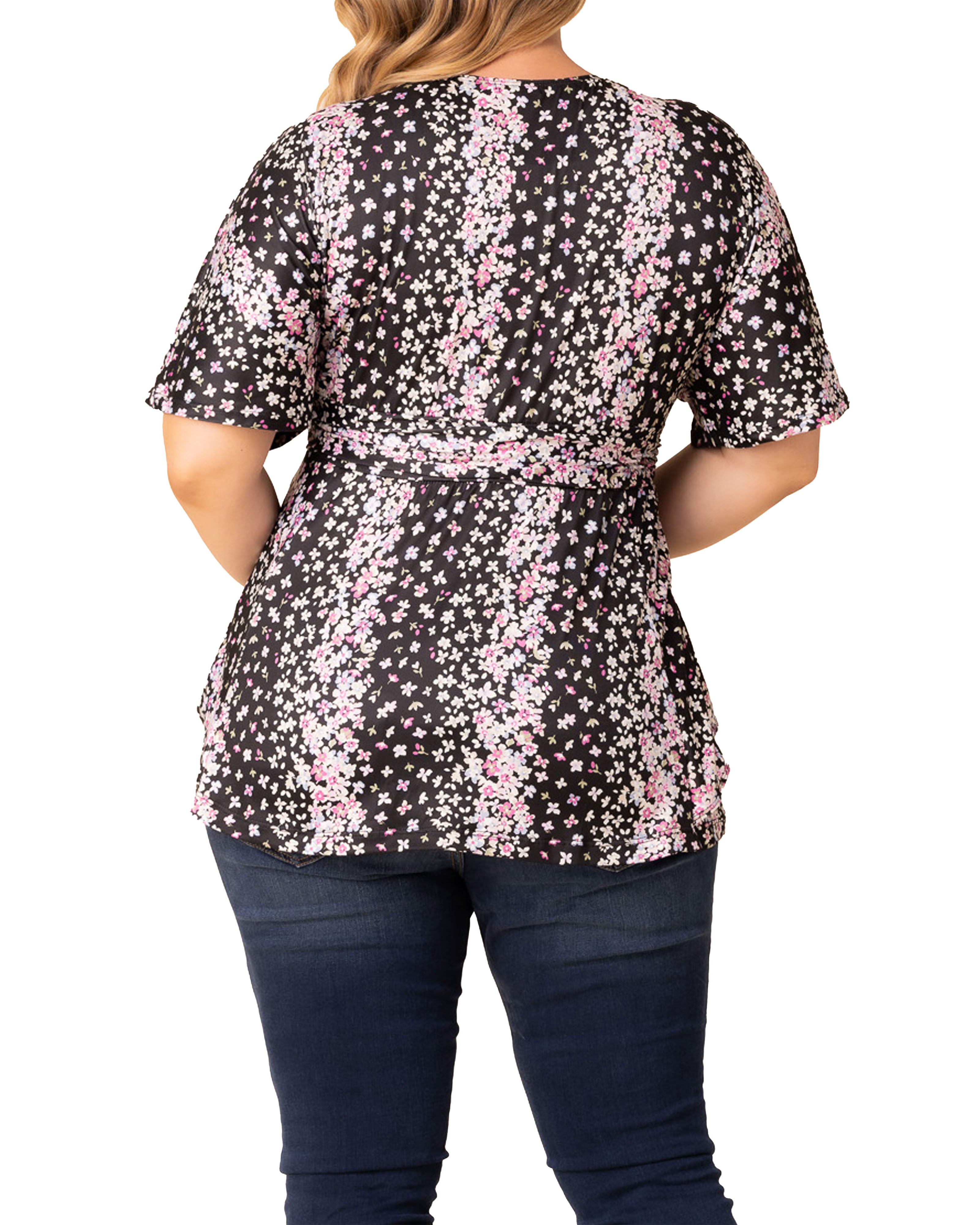 Encore Print Top, NIGHTSHADE FLORAL FALLS / Black, alternate image number 1