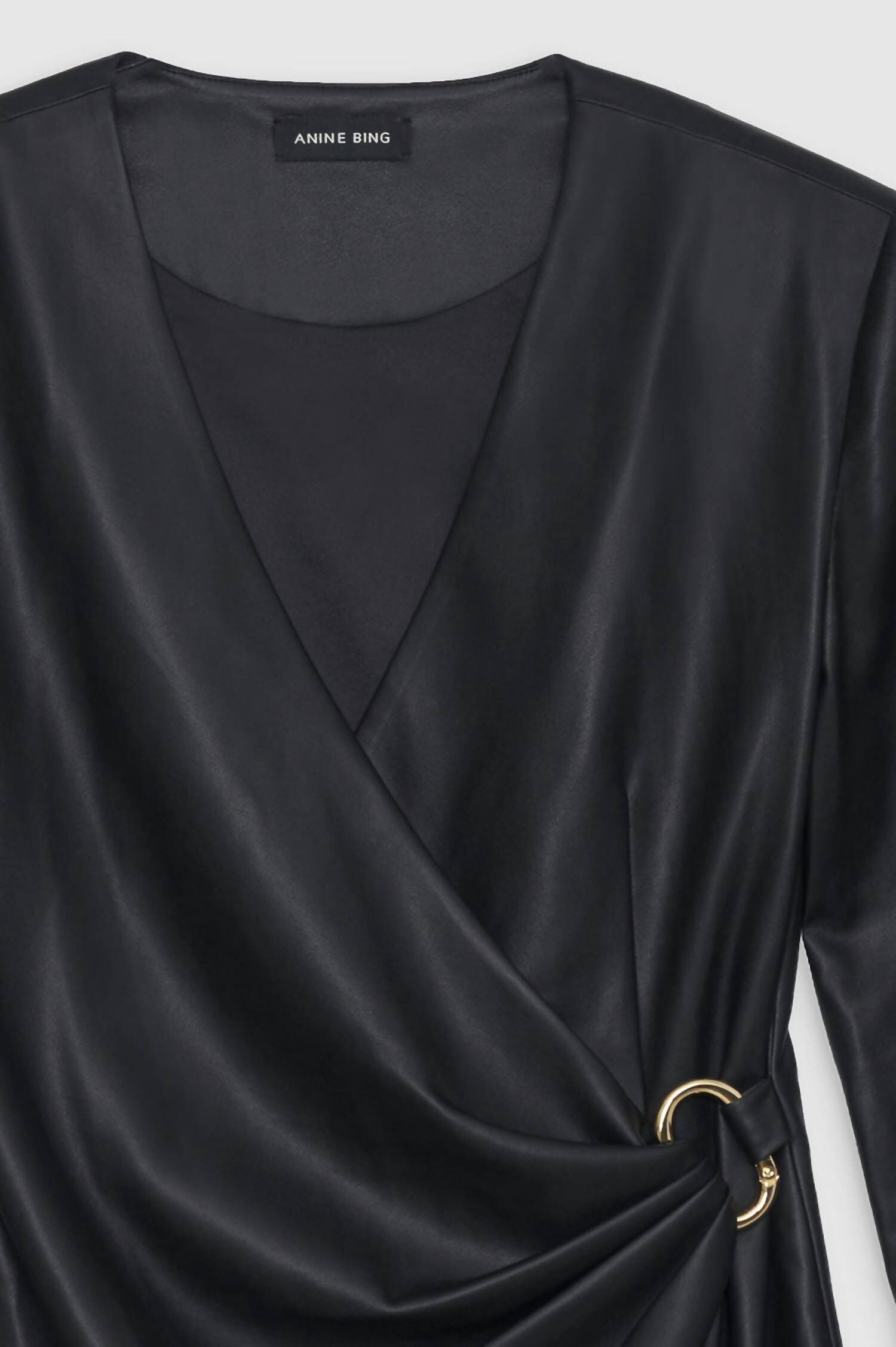 JOEY DRESS IN BLACK, Black / Black, alternate image number 2