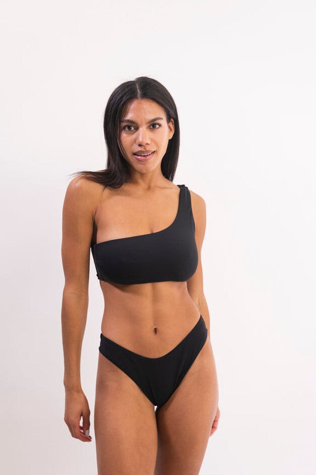 Midnight Soiree Black One Shoulder Top, , alternate image number 3