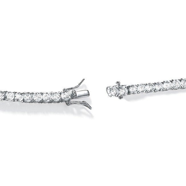 10.75 TCW Round Cubic Zirconia Platinum-Plated Tennis Bracelet 7.5 inches, , alternate image number 6