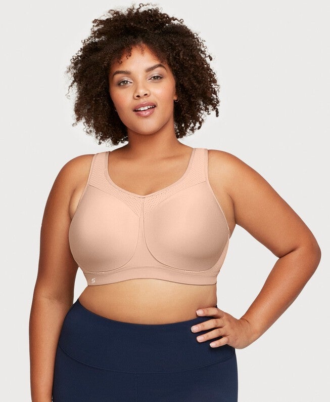 High Impact Underwire Sports Bra, Cafe / Tan, alternate image number 1