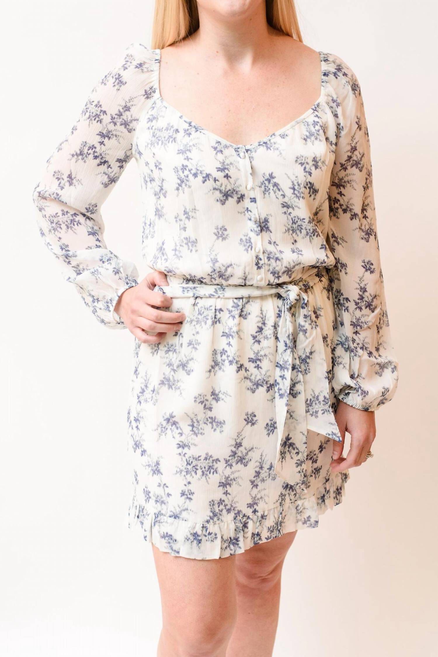 KIKI DRESS IN DEEP COBALT, Deep Cobalt / White, hi-res image number 0