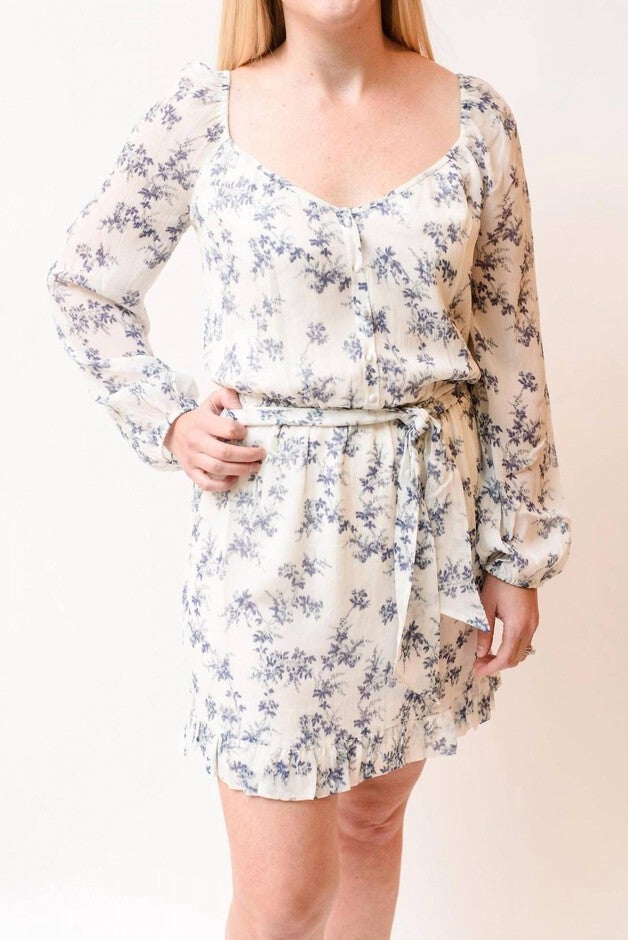 KIKI DRESS IN DEEP COBALT, Deep Cobalt / White, hi-res image number 0