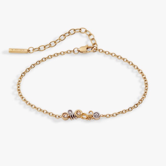 Scorpio Symbol Inline Bracelet, Two tone / Gold, hi-res image number 0