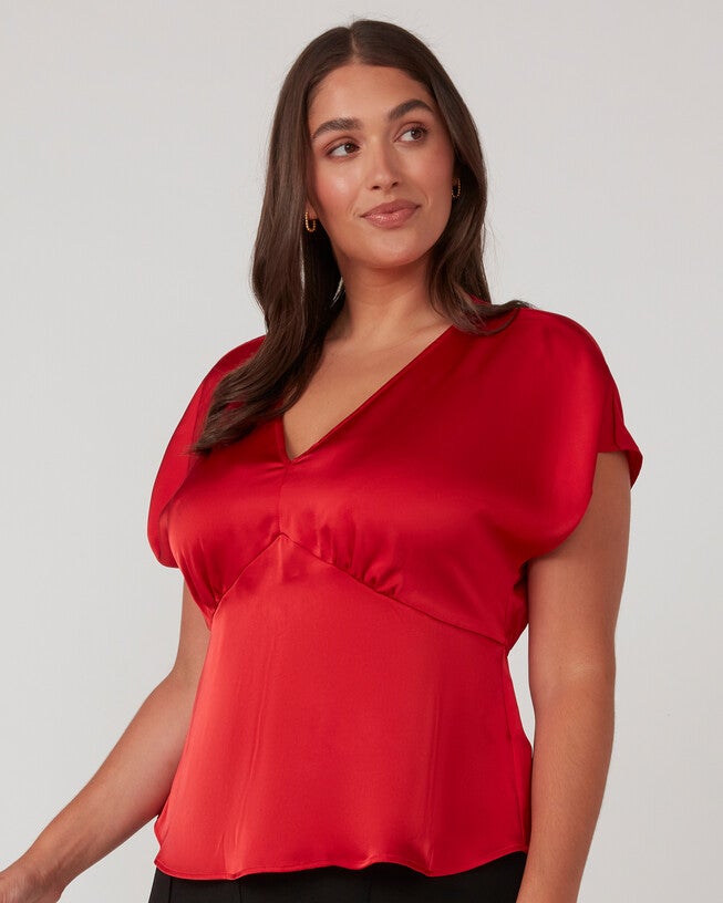 Retreat Empire Line Blouse, Ammolite / Red, alternate image number null