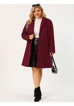 SINGLE BREASTED NOTCHED LAPEL LONG WINTER COAT