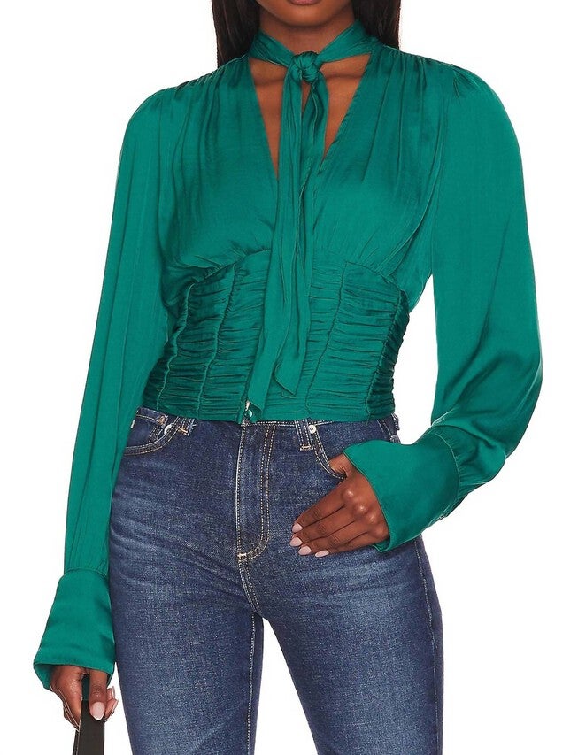 MEET ME THERE TOP IN GREEN BALSAM, Green Balsam / Forest Green, hi-res image number 0