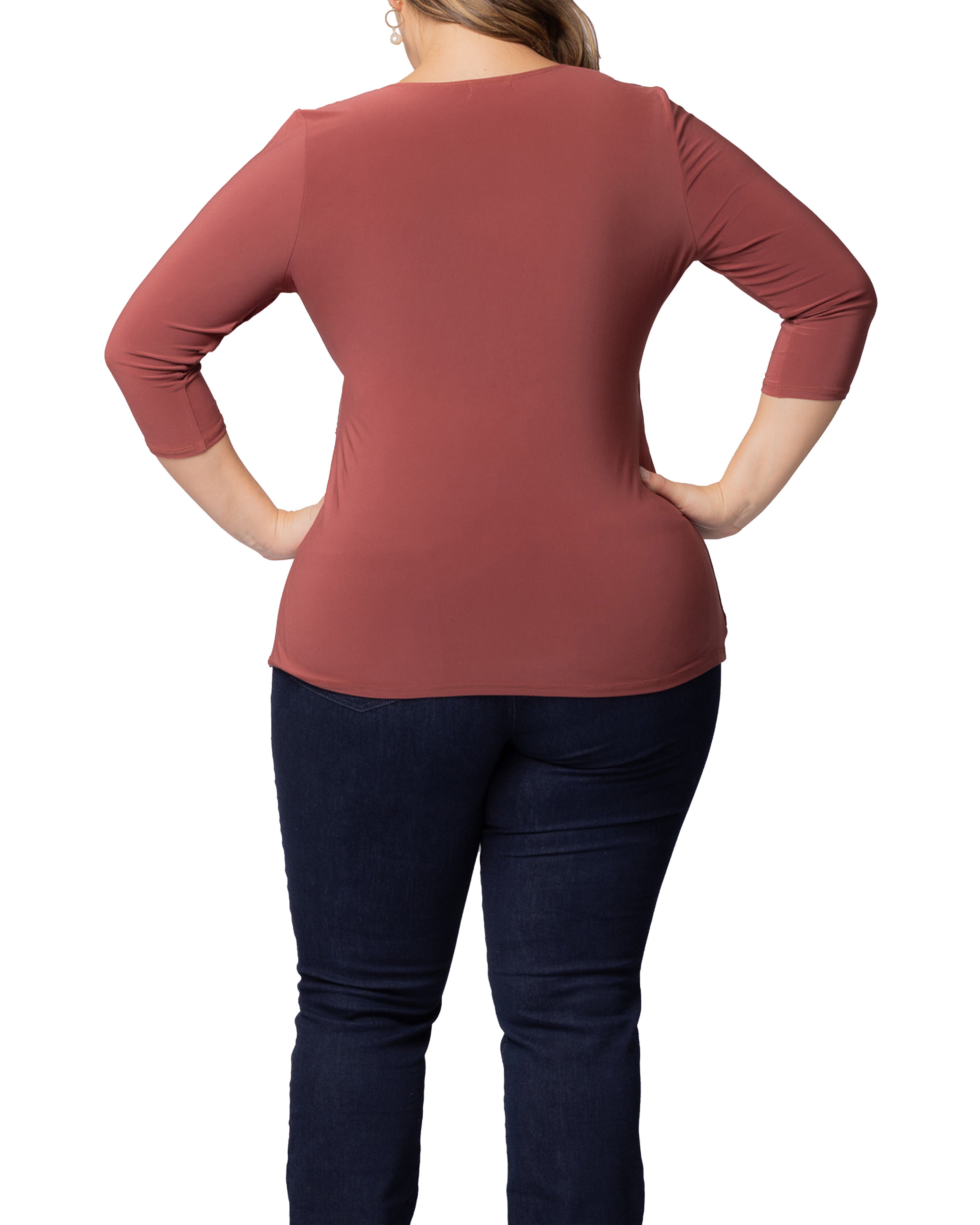 Femme Fatale Faux Wrap Top, MARSALA / Sienna, alternate image number 1