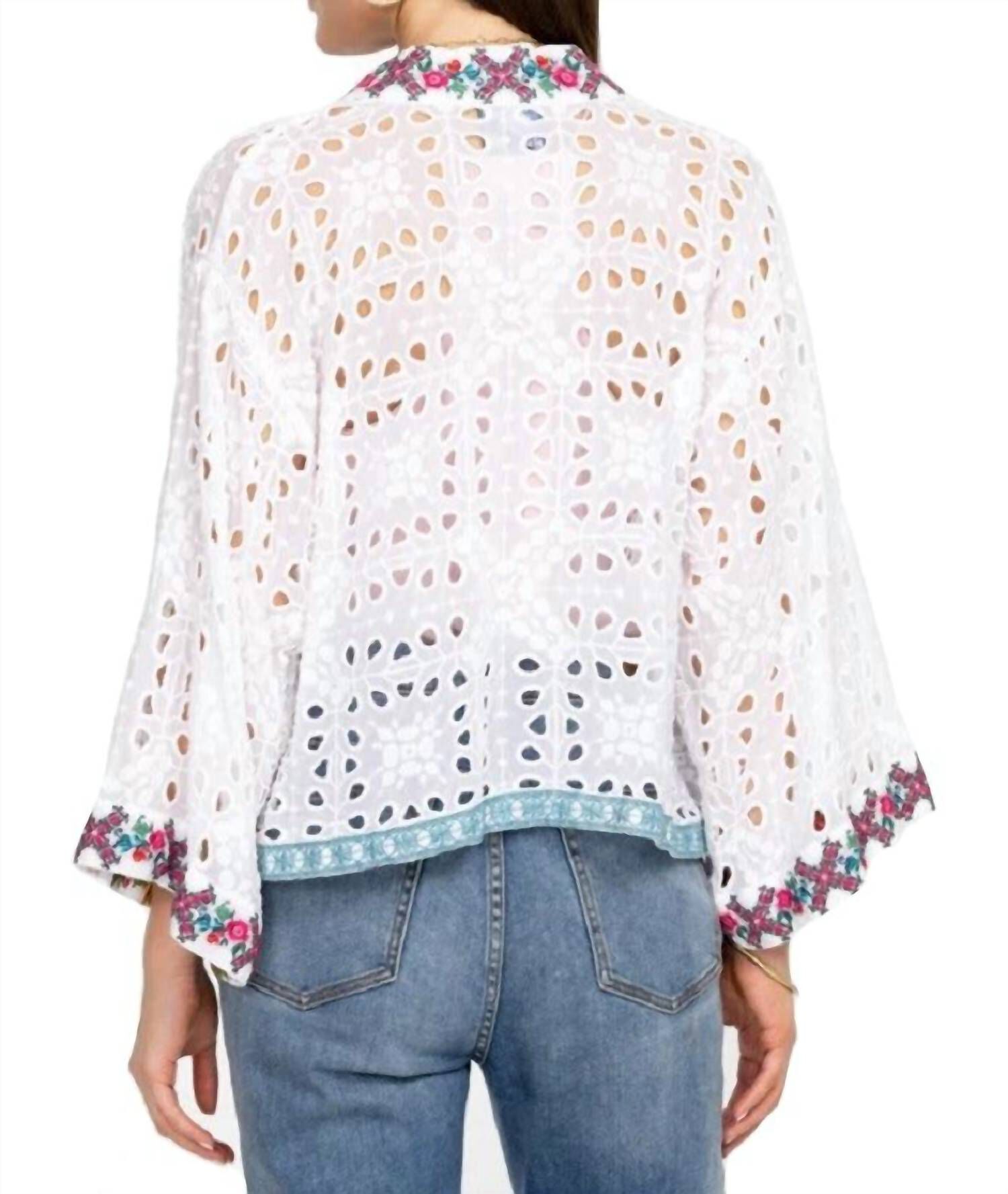 NERA KIMONO IN WHITE, White / White, alternate image number 2