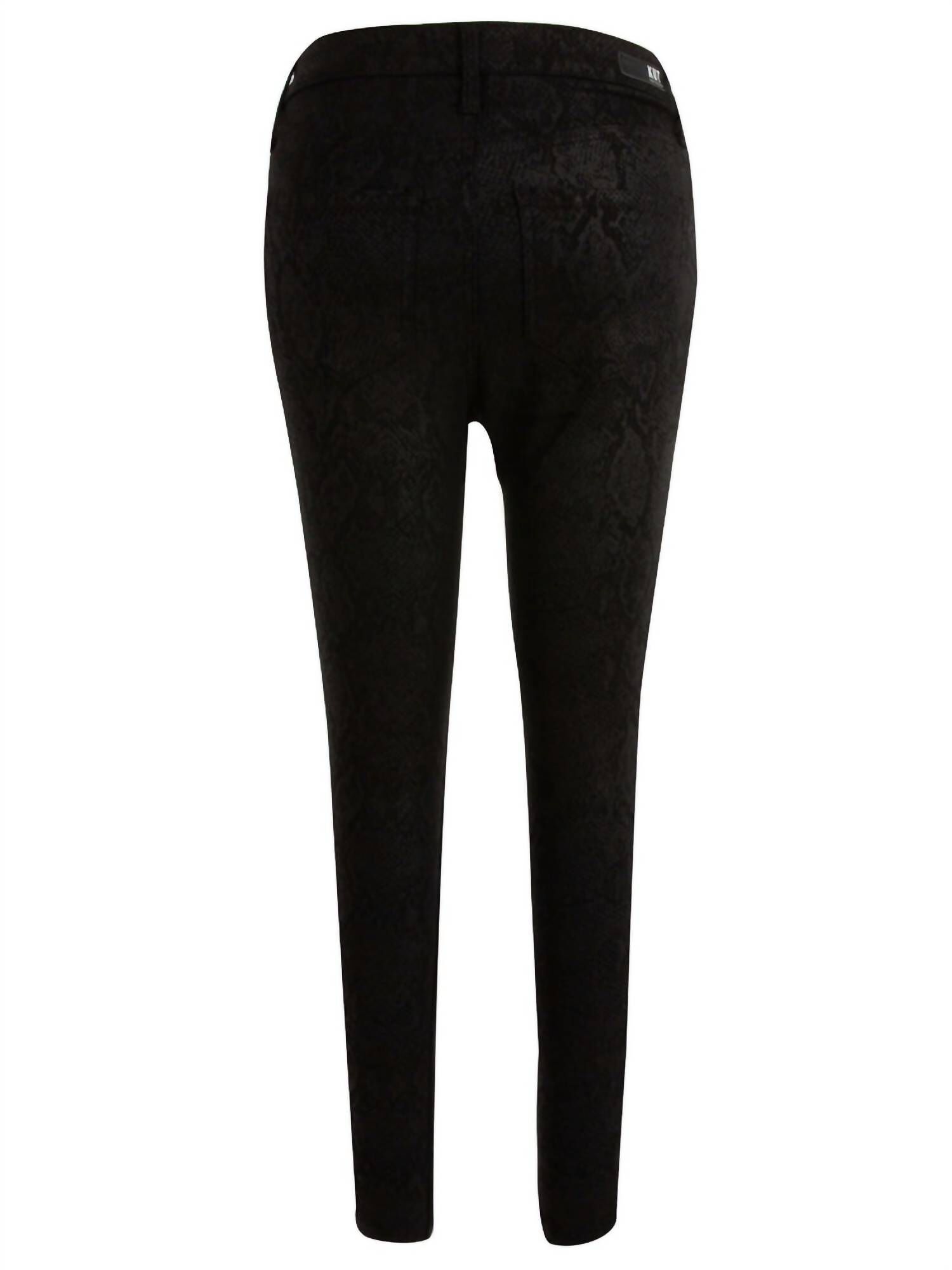 PITCH REPTILE STRETCH SKINNY JEAN IN BLACK, Black / Black, alternate image number 1