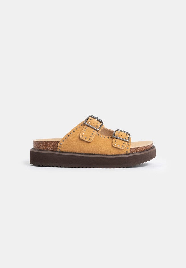 Murphy Footbed Slides, Caramel / Yellow, hi-res image number 0
