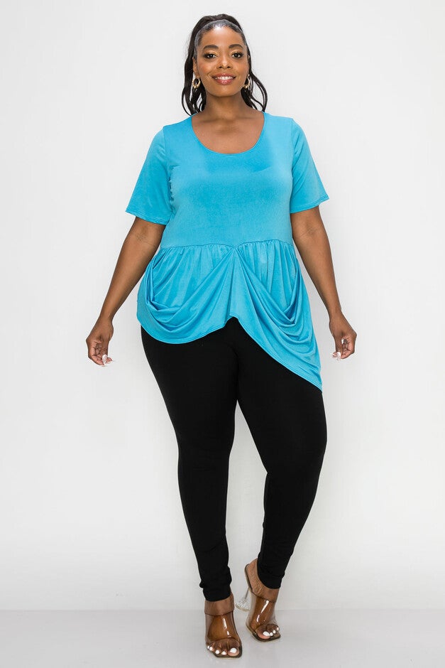 SAVANNAH DRAPED PEPLUM TOP, , alternate image number 4