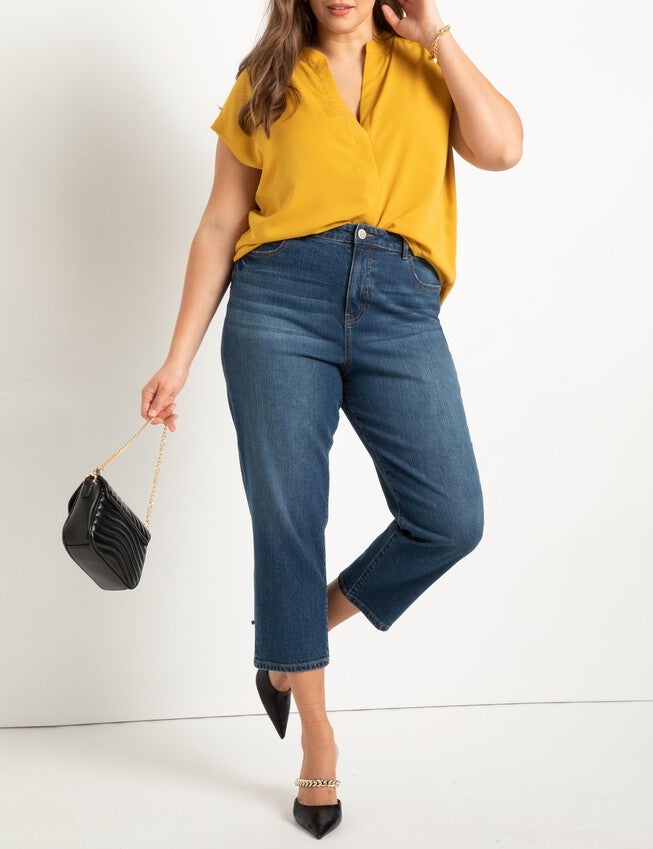 Notch Collar Blouse, , alternate image number null
