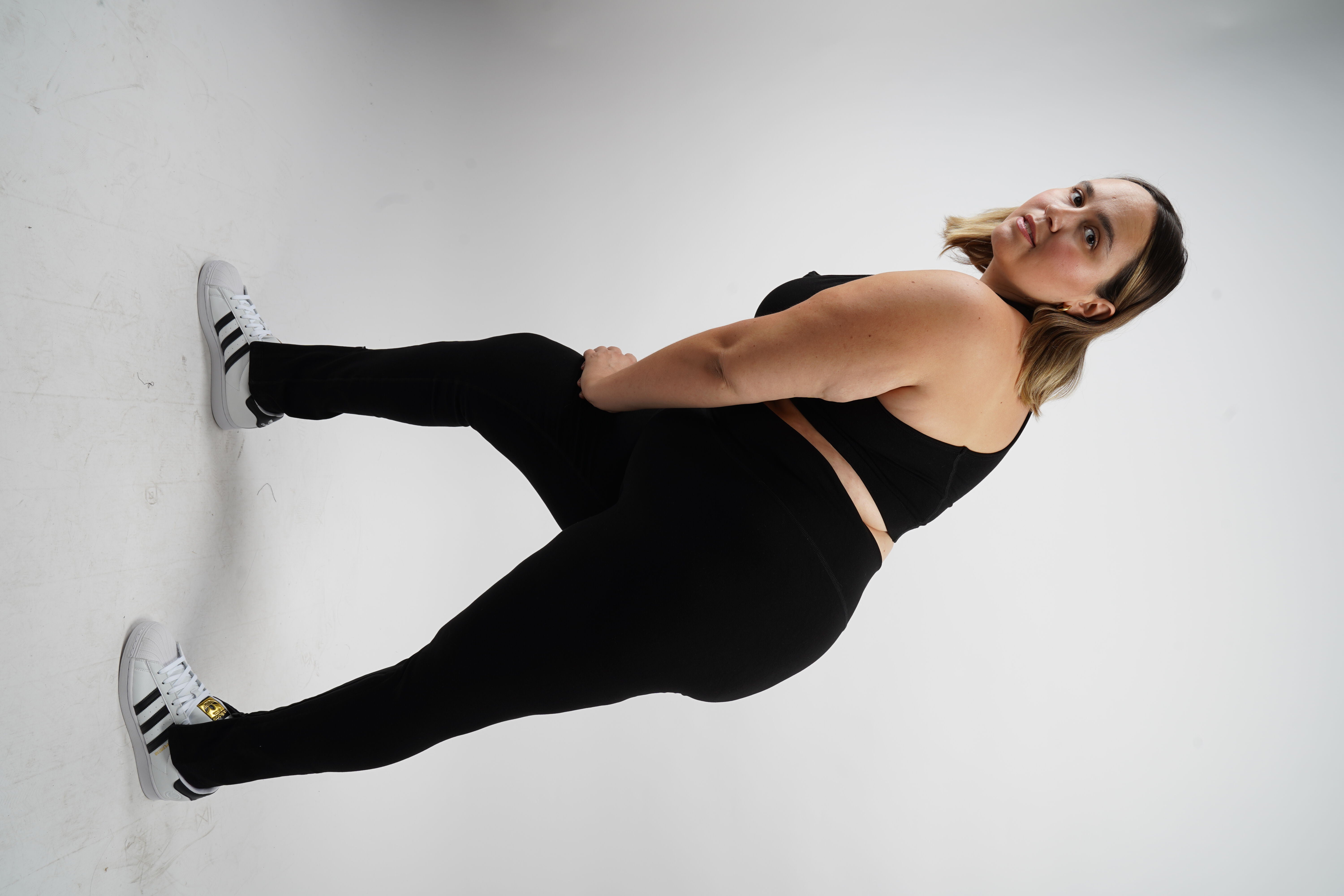 Aspen Sports Bra, Black / Black, alternate image number 2