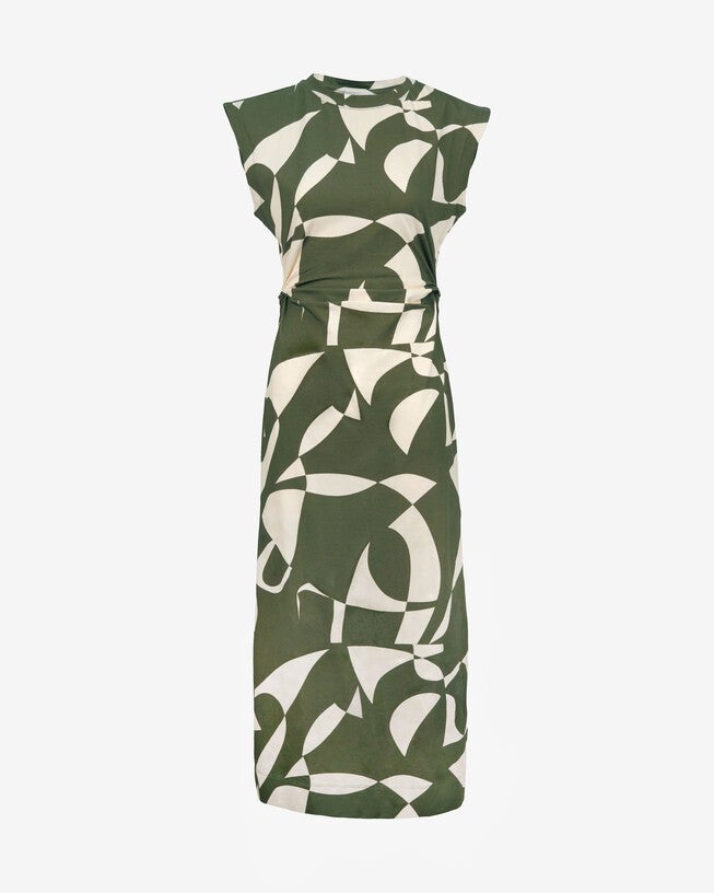 Aurora Dress, FernIvory / Olive Green, alternate image number null