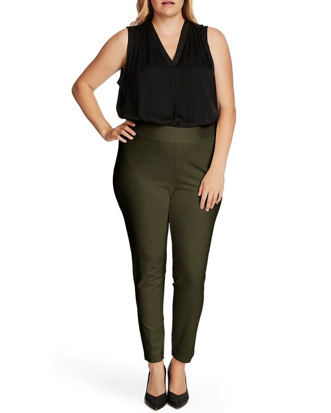 Luna Ponte Legging, PINE FOREST / Olive Green, alternate image number 3