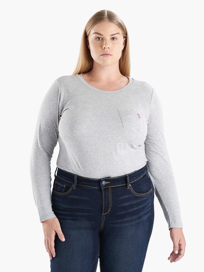 Crew Neck Long Sleeve T-shirt, , alternate image number 4