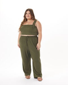Leah Bustier Top in Olive