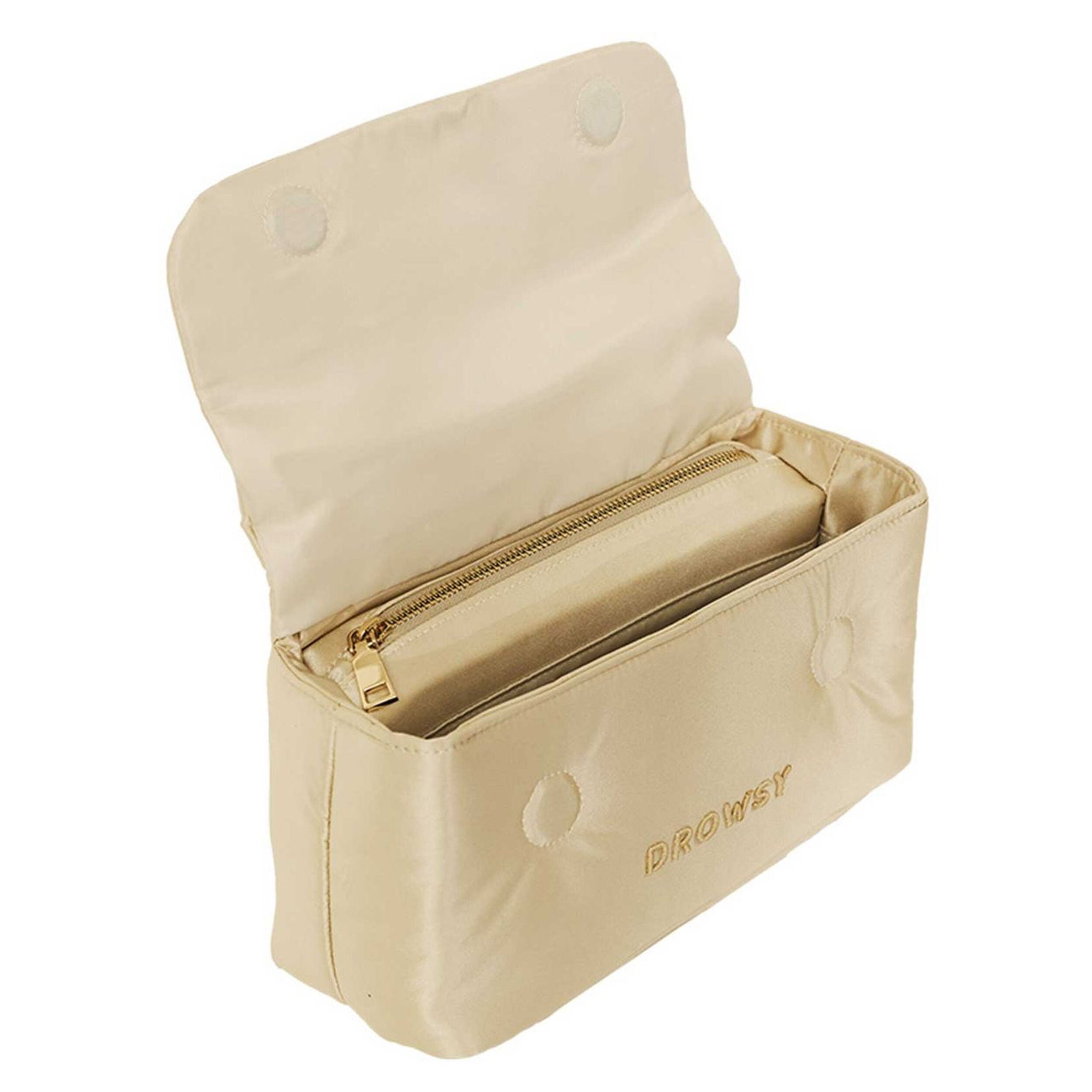 Silk Necessaire Bag, Dusty Gold / Gold, alternate image number 1